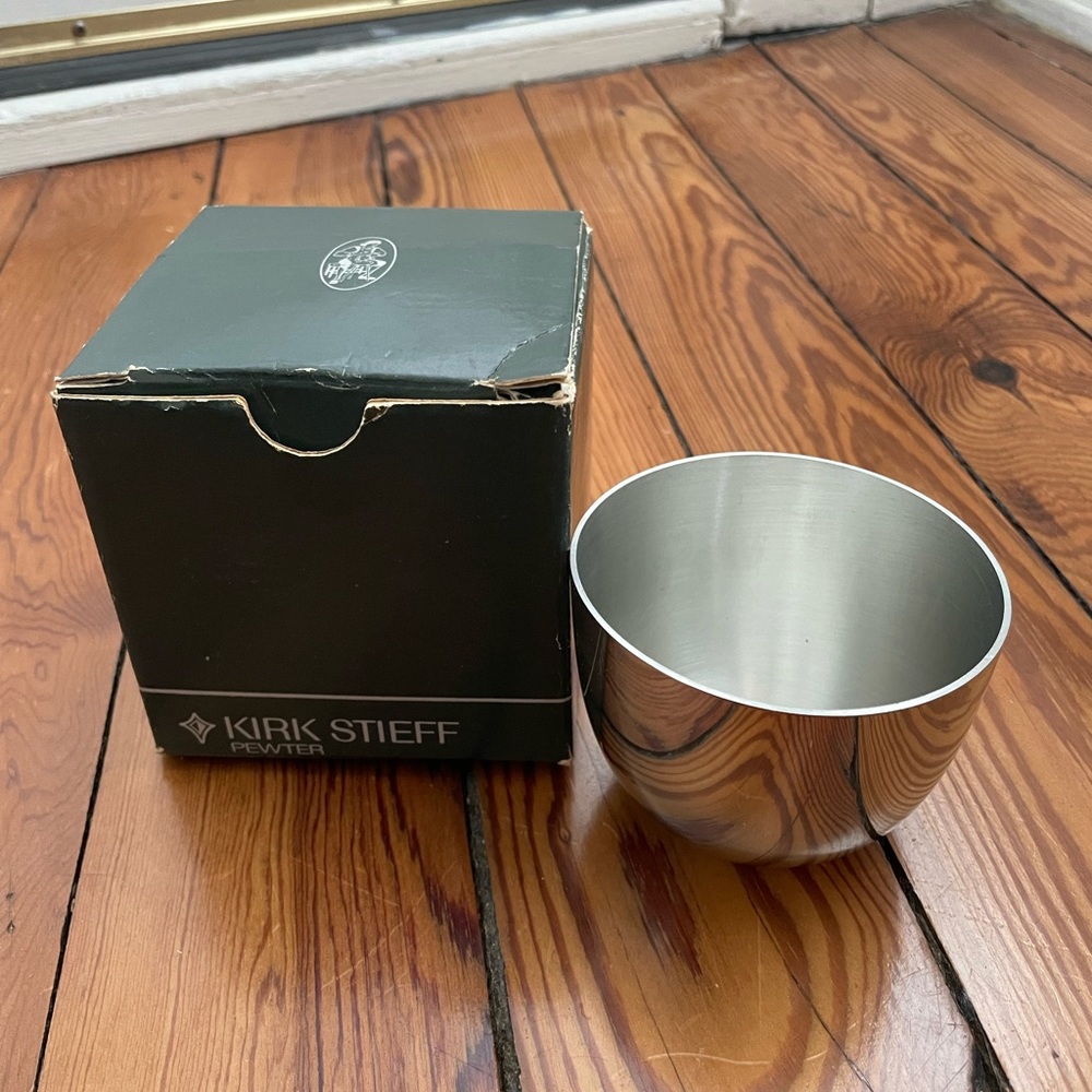 Vintage Monticello Jefferson Solid Pewter Metal Cup P50 by Kirk Stieff